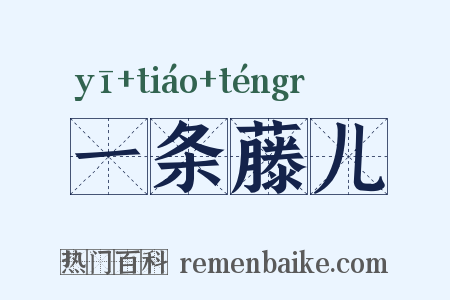 一条藤儿是什么意思的图片